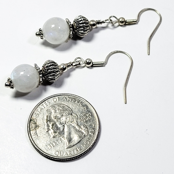 Moonstone Drop Earrings - Picture 4 of 11